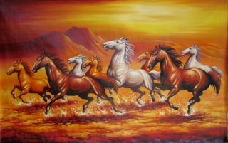 OIL PAINTING OF HORSES