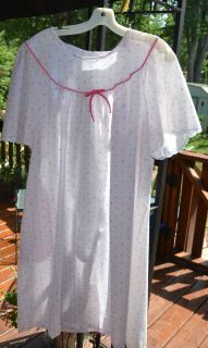 Womens Hospital Gown Short Sleeve Pink Print Back Open Med Large 2X