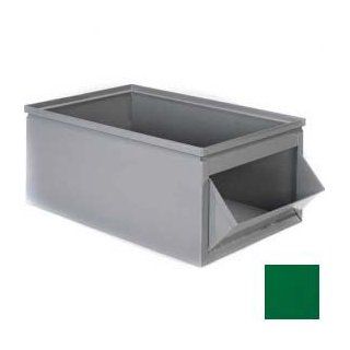 15W X 27D X 10H Hopper Box For Use W/Stackrack   Green