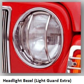 Replacement Headlight Bezels Chrome 1997 2006 Jeep Wrangler TJ