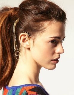 2012 HOT SELL Fashion Charm Comb Detailed Spike Drop Ear Cuff FREE