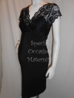  Lace BodyCond Maternity Fitted Vneck Dress Cocktail SMALL Sexy Baby SM
