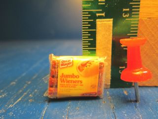 Miniature Brand Name Hot Dog Package Dollhouse E1127 LB208
