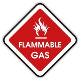 Flammable gas car bumper sticker decal 5 x 5 Everything