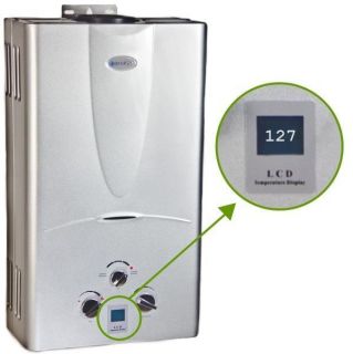   Gas Tankless Hot Water Heater 3 1 GPM Whole House Digital Temp Gauge