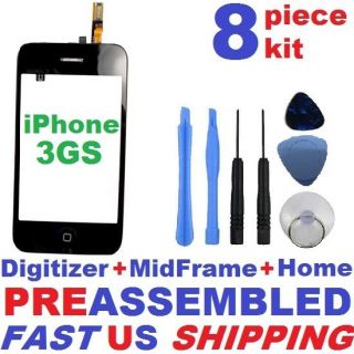   Digitizer Mid Frame Home Replacement Assembly Tools for iPhone 3GS