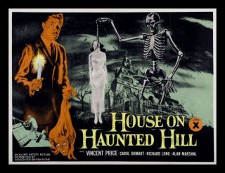House on Haunted Hill British Quad Orig Movie Poster