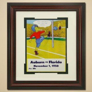 Auburn Tigers vs. Florida Gators Framed Vintage Program