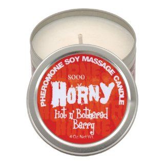 Bundle Sooo horny pheromone soy massage candle, berry 4 oz