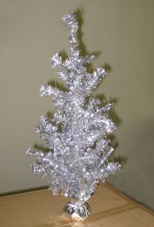 Silver 2 ft Beautiful Tinsel Christmas Xmas Decoration Tree Sparkling
