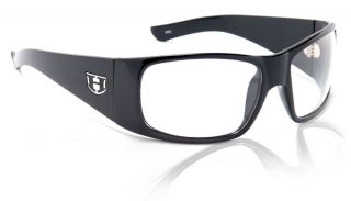New Hoven Vision Ritz Sunglasses Black Gloss Shiny Frame Clear Lens