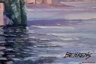 Howard Behrens Impressions of Lake Como Artist Embellished Canvas