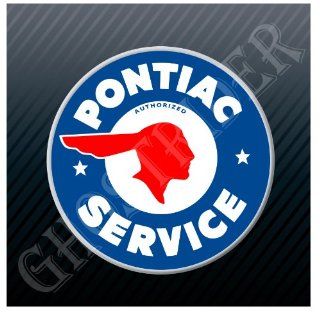 Pontiac Service Vintage Emblem Sticker Decal Everything