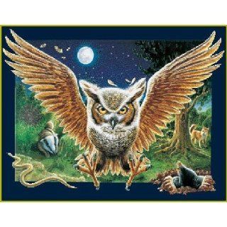Glow in the Dark Zone Great Horned Owl Jigsaw Puzzle 100pc