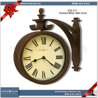 Howard Miller 625 317 Metal double Sided Indoor Outdoor Wall Clock O