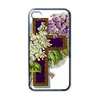 Cross Flowers Apple RUBBER iPhone 4 or 4s Case / Cover