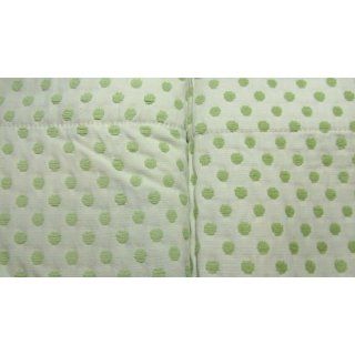  Audrey Chenille Green Dots Drapes 44 x 84 (2 Panels) 