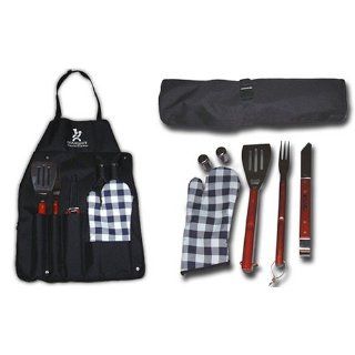 Gourmet Traditions Steel Seven Piece BBQ Tool Set with