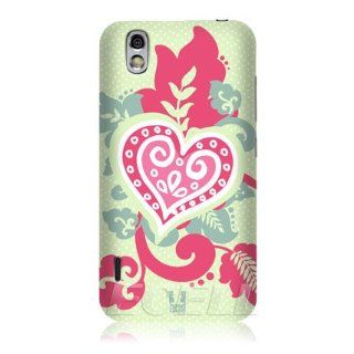 Ecell   HEAD CASE DESIGNS GREEN HEART COLLECTION BACK CASE
