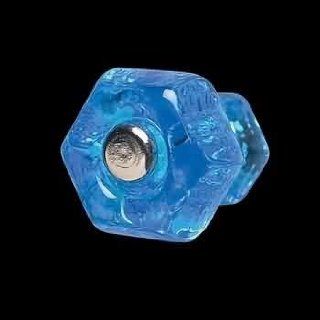 Cabinet Knobs Peacock Blue Glass, 1 in. diameter Cabinet