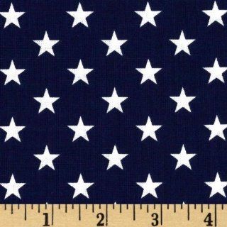 44 Wide America The Beautiful Stars Blue/White Fabric By