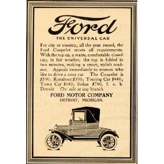 1916 Ad Ford Universal Car Sedan Touring Coupelet Town