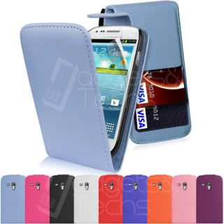 New Leather Flip Case Cover Fits Samsung Galaxy S3 Mini I8190 Free