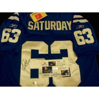 Jeff Saturday Autographed Jersey   Authentic Everything