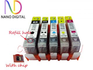 Refillable Ink Cartridge with Chip HP 564 XL Photosmart 5510 5515