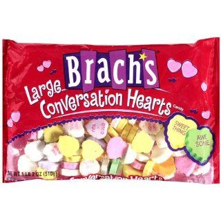 Brachs Candy Large Conversation Heart 21.5 Ounce Packages (Pack of 6