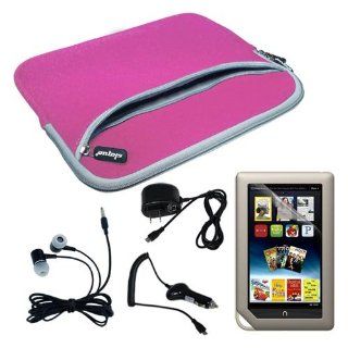 Pink Dual Pocket Carrying Case + Home Wall Charger + Car