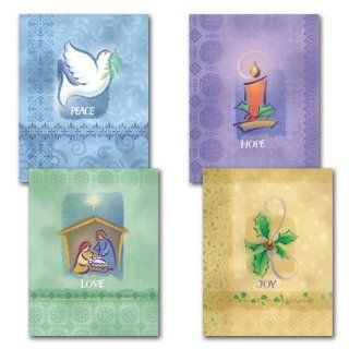 Christmas Peace, Hope, Love, Joy Holy Petite Note Cards 12