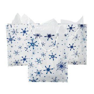 Large Clear Gift Bags With Snowflakes   Christmas Party