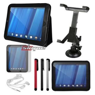  Bundle Kit Car Holder Cases Headset for HP Touchpad WiFi Tablet