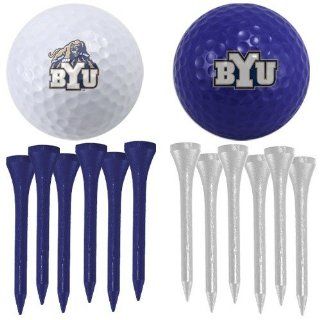 Brigham Young Cougars Two Golf Balls and Twelve Tees Set