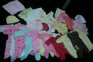 Month Baby Girl Clothes 27 Item Lot Winter Spring