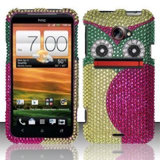 For HTC EVO 4G LTE Crystal Diamond BLING Hard Case Phone Cover Green