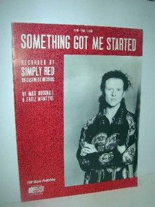 Something got Me Started Sheet Music Simply Red Photo