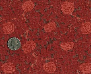 Rose Hubble William Morris Fabric Red Roses