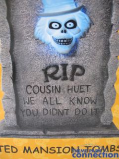 Disney Haunted Mansion Huet Hitchhicking Ghost Tombstone Big Fig Prop