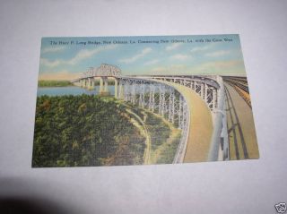 Vintage Postcard Huey P Long Bridge New Orleans La
