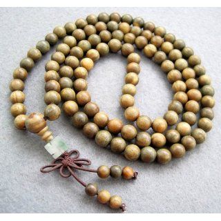 Tibet Buddhist 108 Green Sandalwood Beads Prayer Mala