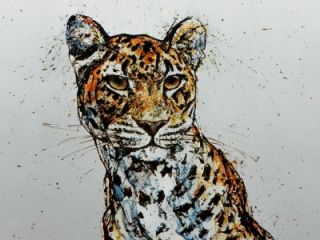 Fritz Rudolf Hug Print Art on Framed Canvas Animal Cheetah Painting 28
