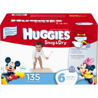 Brand New Huggies®snug Dry Diapers Size 6 Quantity 135