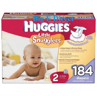 Huggies Little Snugglers Unisex Baby Diapers Newborn Size 1 2 Up to 18
