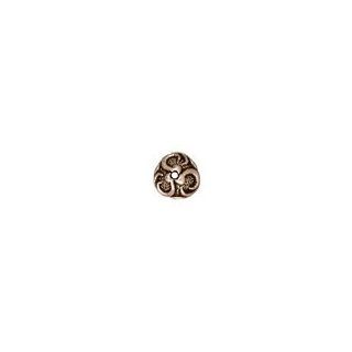 TierraCast Antique Silver (plated) Lily Bead Cap 4x8mm