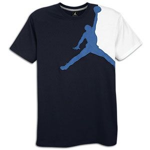 Jordan Jumbo Jumpman S/S T Shirt   Mens   Obsidian/French Blue/White