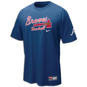 Nike Practice T Shirt 11   Mens   Baseball   Fan Gear   Braves   Navy