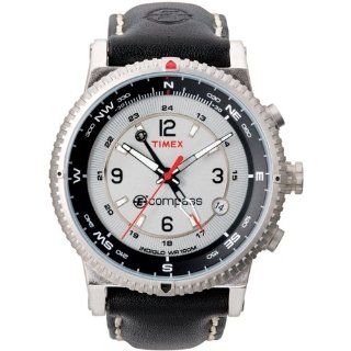 Timex Mens T49551 Expedition E Compass Leather Watch Watches 