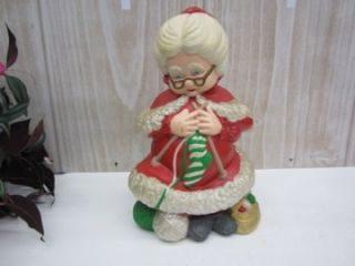  Ceramic Atlantic Mold Mrs Santa Claus Sitting and Knitting